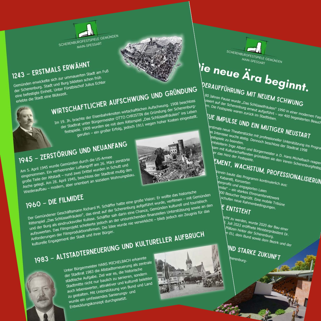 Ausstellung 35 Jahre Scherenburgfestspiele 