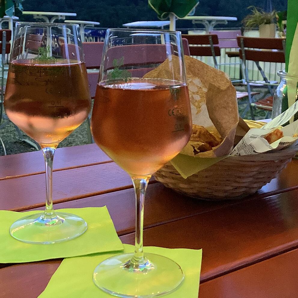 Abendstimmung im Biergarten